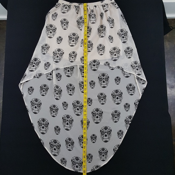 H&M Divided Skull Print High Low Skirt - Picture 5 of 8